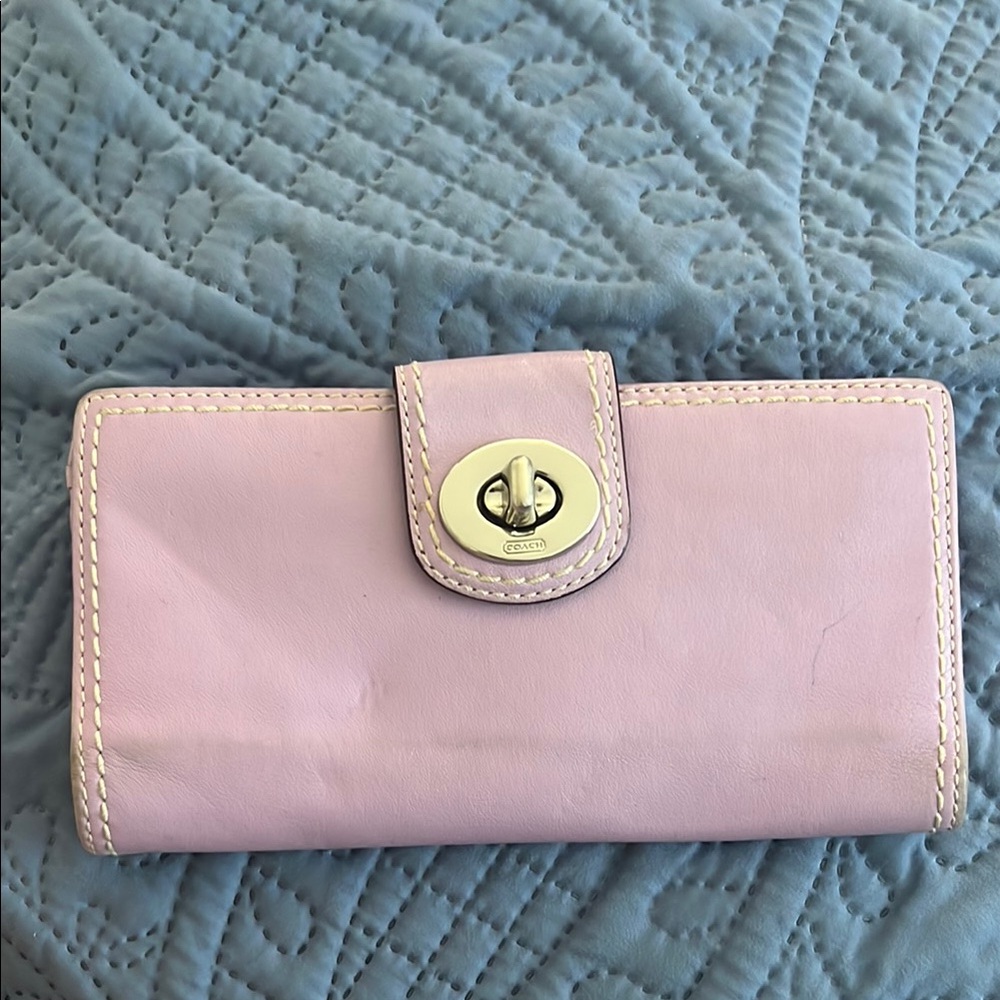 Lavender Leather Coach Wallet